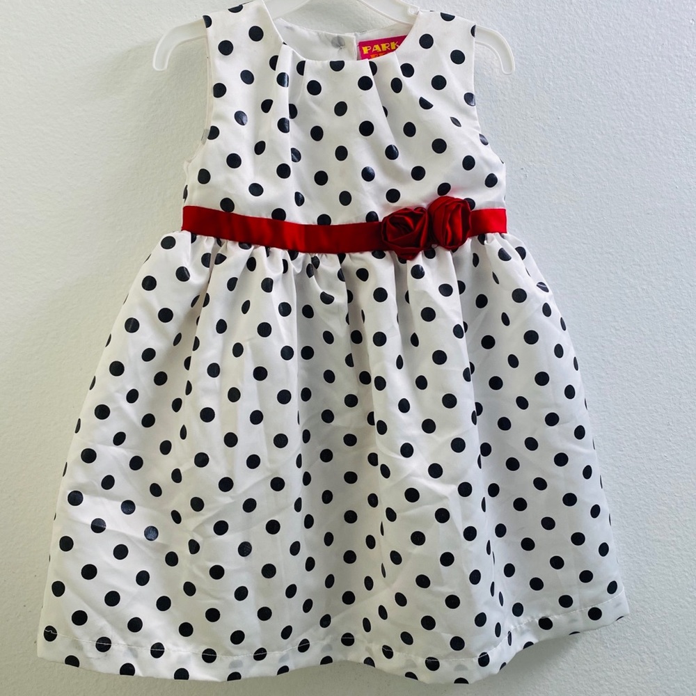 Shop Park Bench Kids Black polka dot Dress 3T